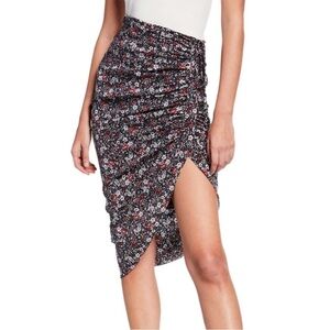 Veronica Beard Ari Ruched Floral Midi Skirt – Size 2